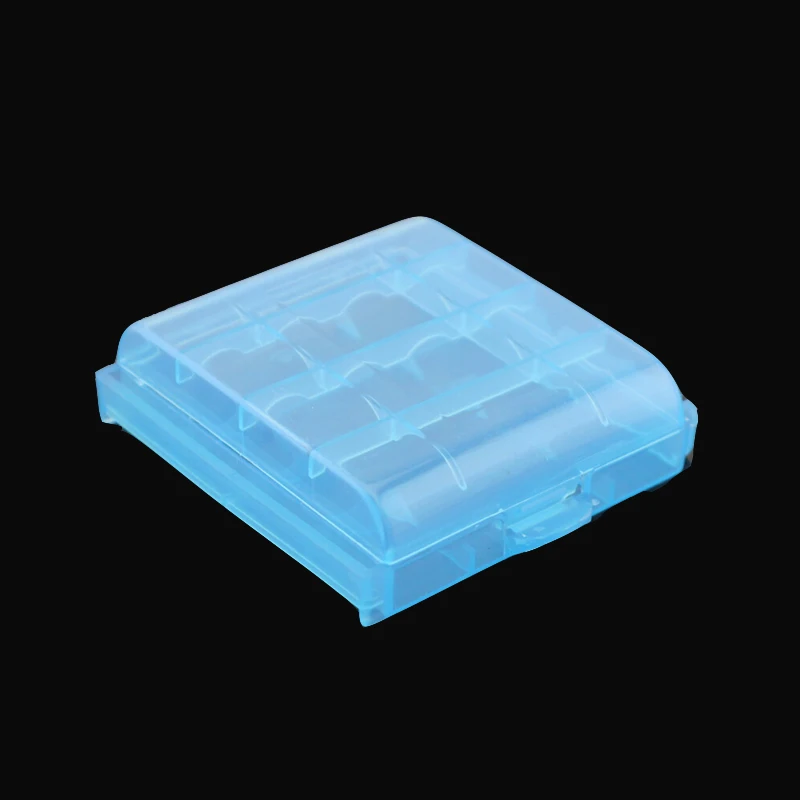 5 pcs/lot Coloful Battery Holder Case 4 AA AAA Hard Plastic Storage Box Cover For 14500 10440 Battery