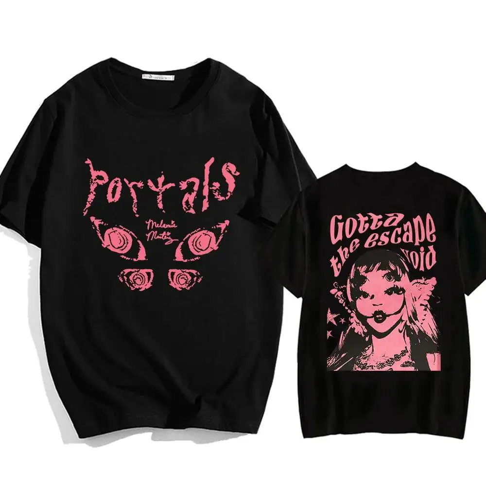 Singer Melanie Martinez Portals Music Album Print T-shirt American Retro 100% Cotton Casual Youth Simple Tops Tees