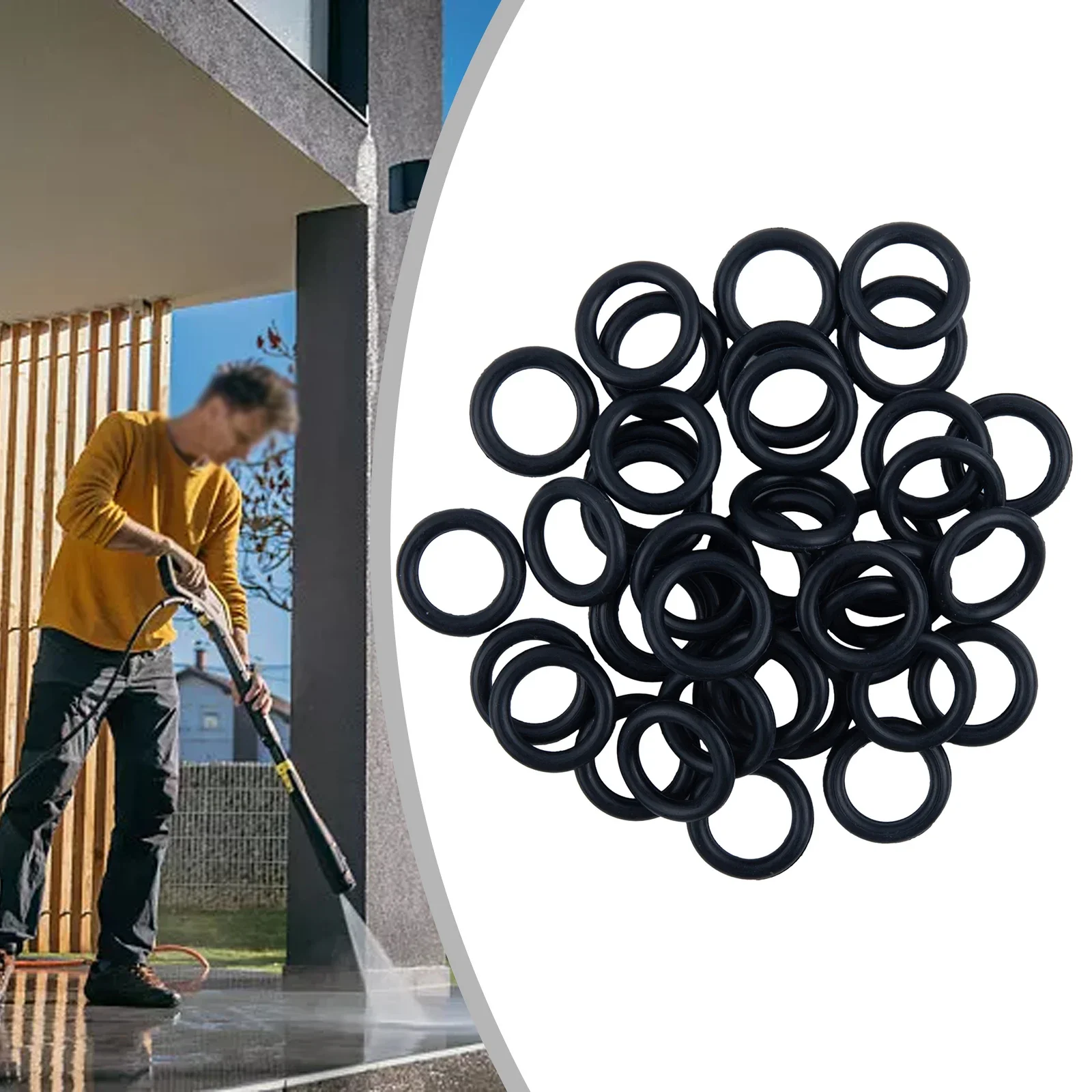 O-Rings para Mangueira Lavadora a Pressão, Mangueira de Desconexão Rápida, Mangueira de Jardim, Irrigação, Água, Edifícios, 40 unid, 3,8