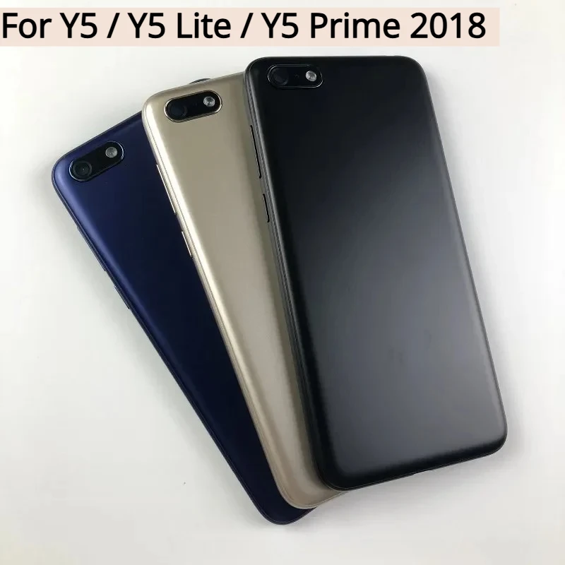For Huawei Y5  Y5 Lite Y5 Prime 2018 Housing Case Rear Door Back Cover with Middle Frame+Power Volume Buttons