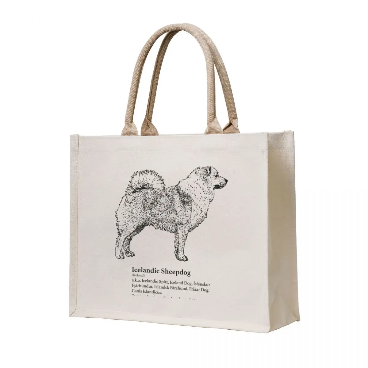 

Icelandic Sheepdog Tote Bag Canvas bag for women cute pouch bag woman shopping