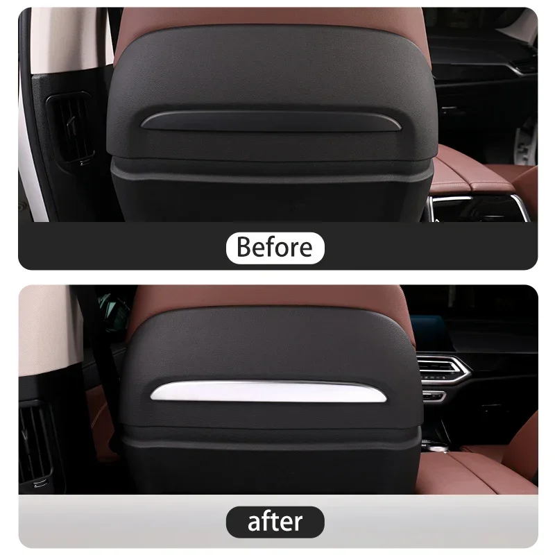 For BMW X5 G05 X6 G06 X7 G07 G32 6GT 2Pcs Car Rear Seat Panel Cover Trims Sticker Interior Trim Frame