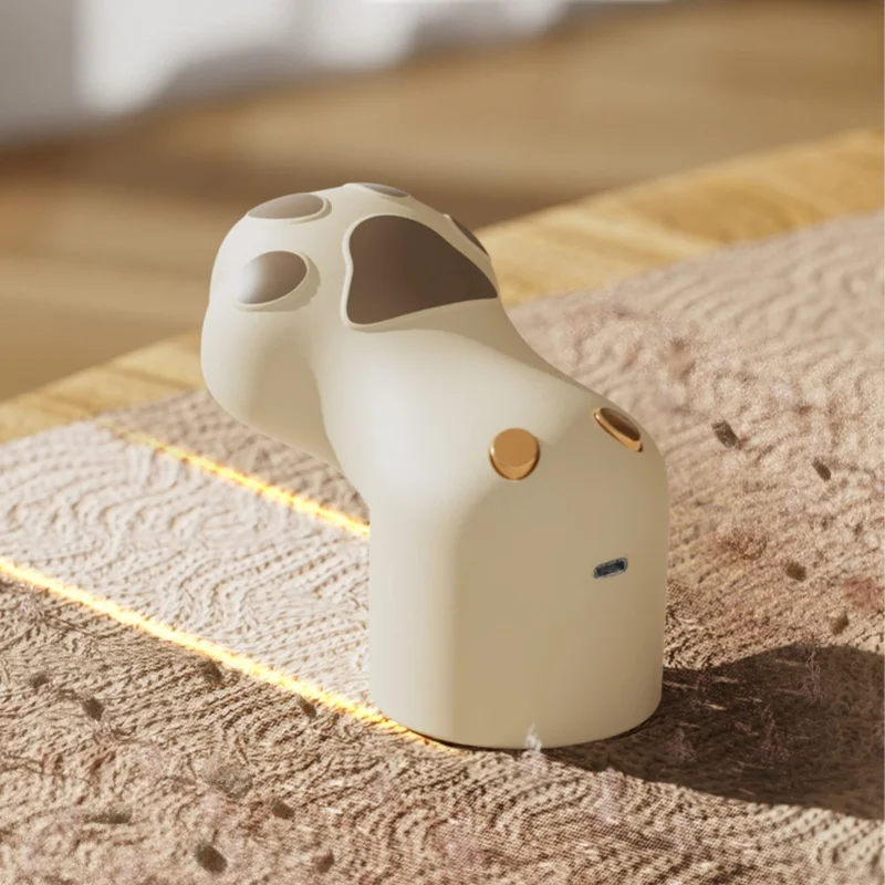 Electric Lint Remover 3 Speeds Rechargeable Portable Cat Paw Shape Hair Ball Trimmer For Clothes Blanket Brown
