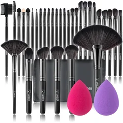 Ensemble de pinceaux de maquillage doux et moelleux pour femme, poudre, fond de teint, contour, correcteur, fard à barrage, kit de mélange, outils de beauté, 10,32 pièces