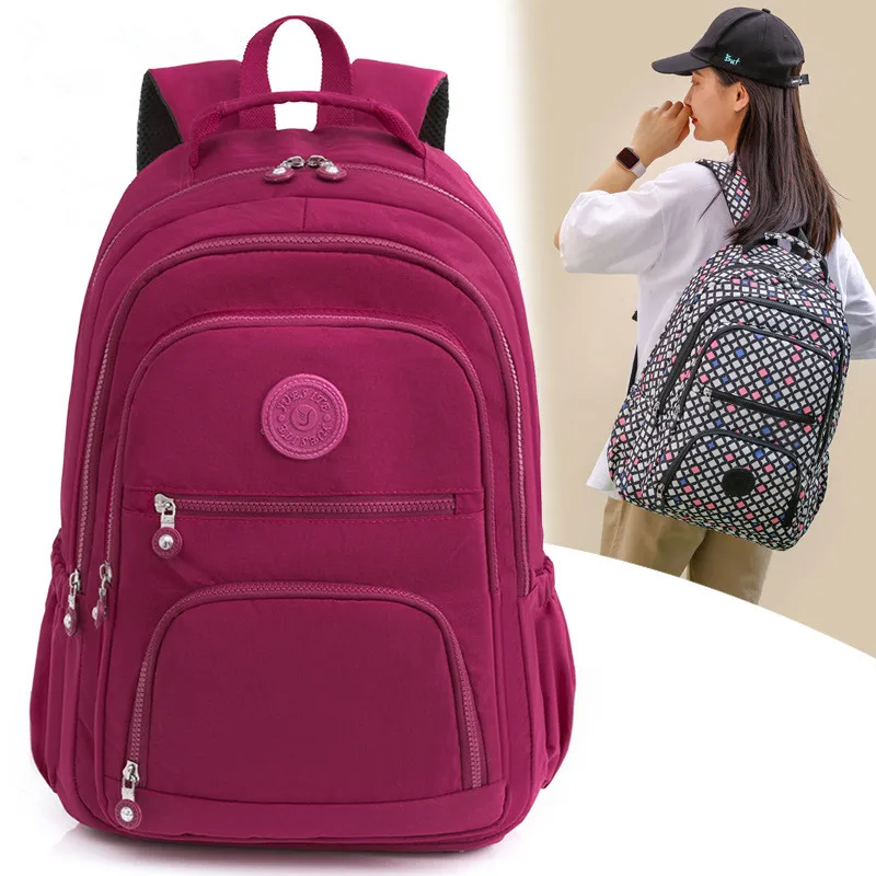 New Waterproof Nylon Backpack for Women School Shoulder Bag Bagpack for Teenage Girls Schoolbags Female Travel Backpacks mochila