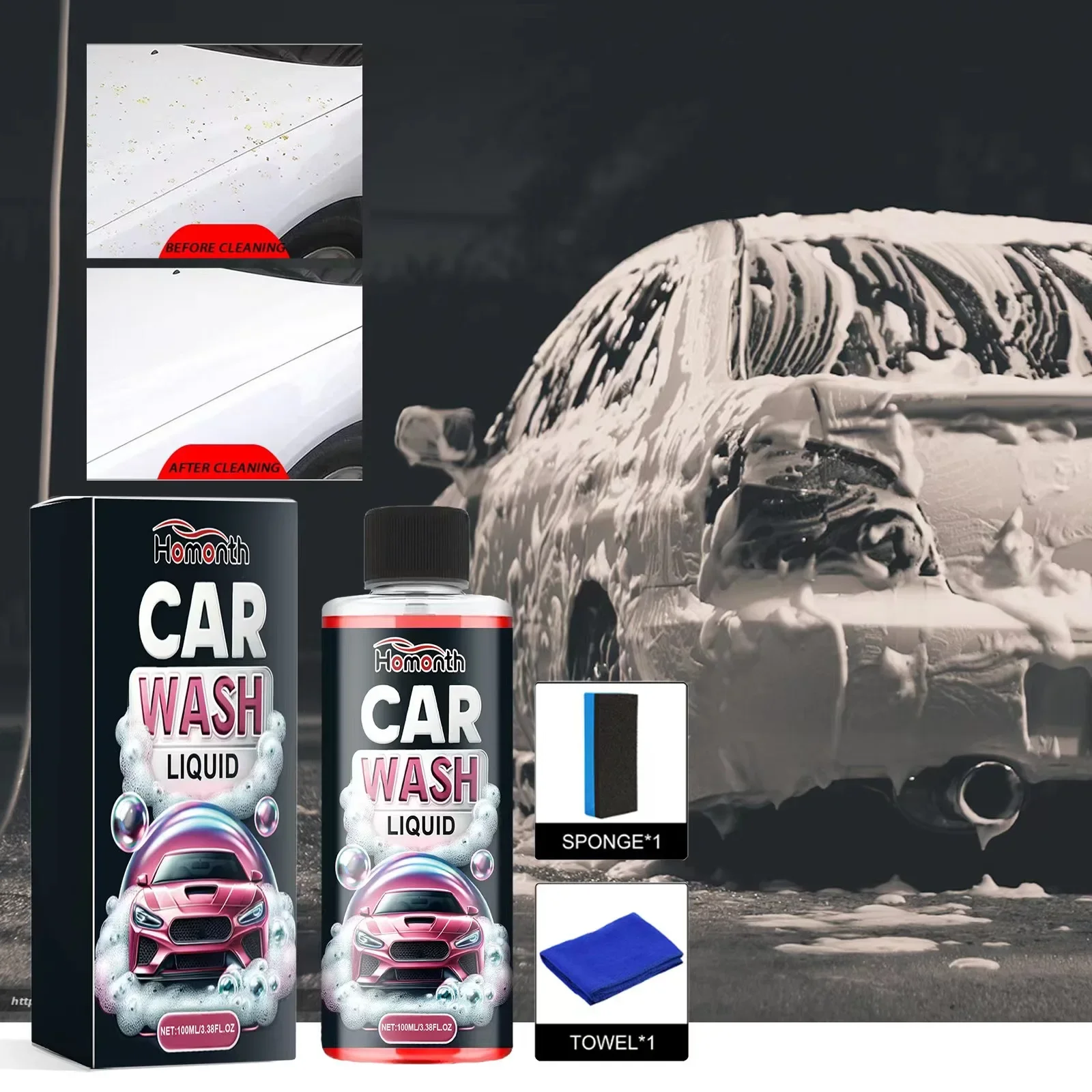 

Multifunctional Foaming Car Wash Soapbar Auto Wash Foam Foaming Cars Shampoo Soaps Exterior Car Supplies