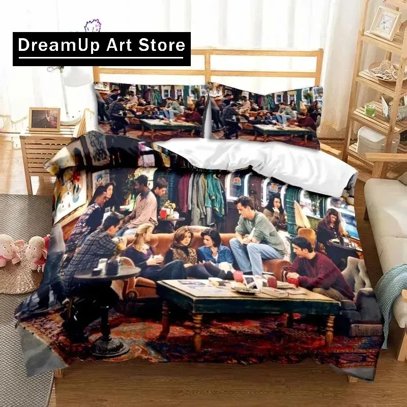 Friends Drama TV Series Bedding Set Single Twin Full Queen King Size Bed Set Adult Kid Bedroom Bedding Gift