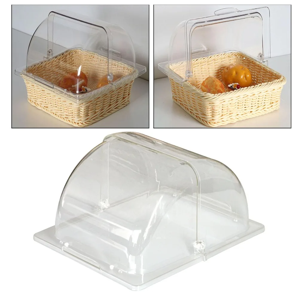 Food-grade Food Display Cover Transparent Easy Open Dustproof Basket Lid Displaying Pastries Dustproof Food Cover Dessert