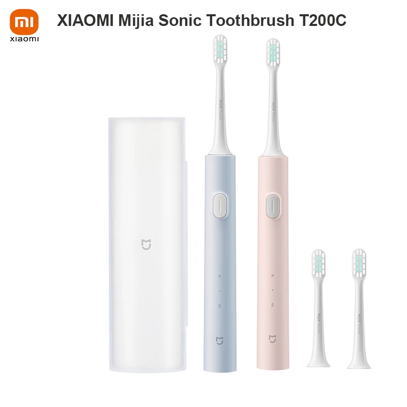 

Электрическая зубная щетка XIAOMI Mijia T200C, перезаряжаемая водонепроницаемая умная звуковая зубная щетка Type-C IPX7 с дорожной коробкой, 2 режима