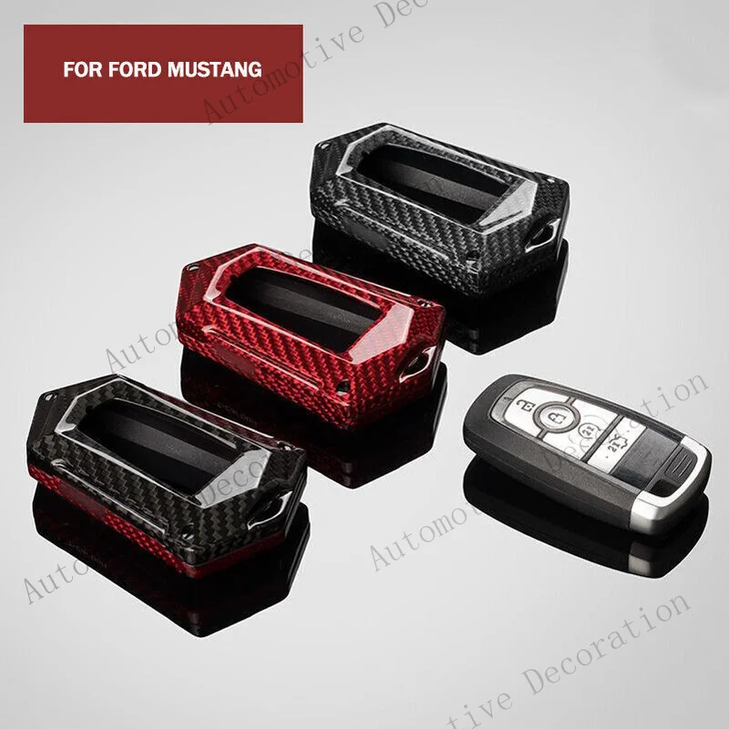 Z+ 100% Carbon Fiber Car Key Fob Case Cover For Ford Edge Fushion Mustang F150 F250