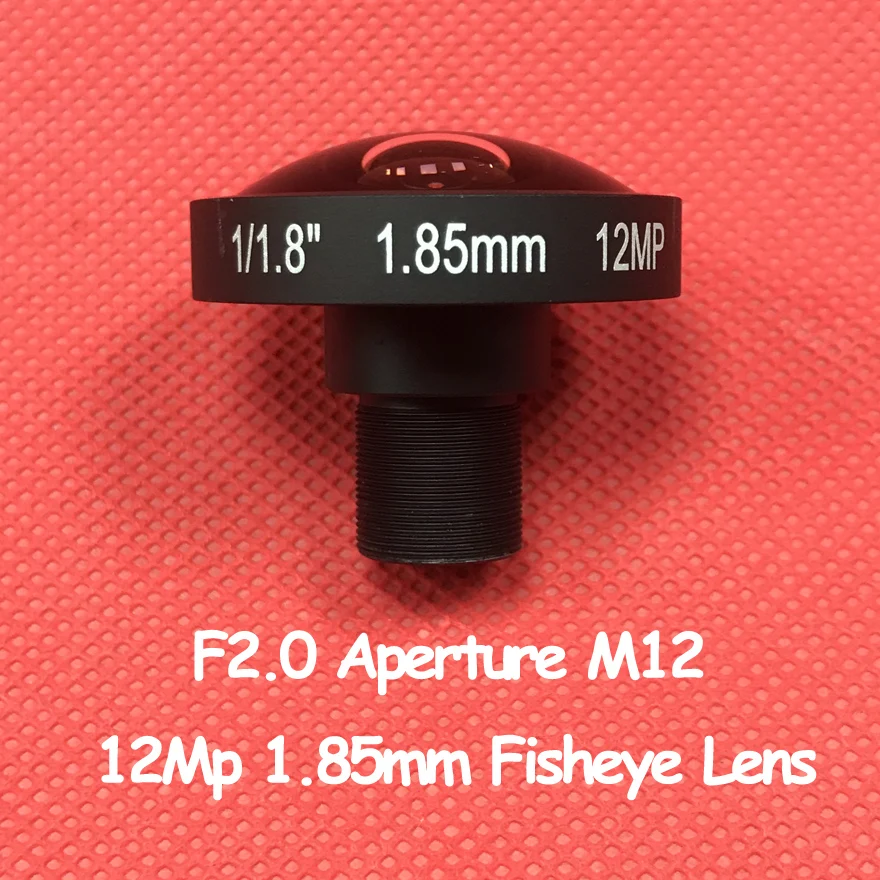 12MP 1.85mm Wide Angle Fisheye Lens 185 Degree, 1/1.7