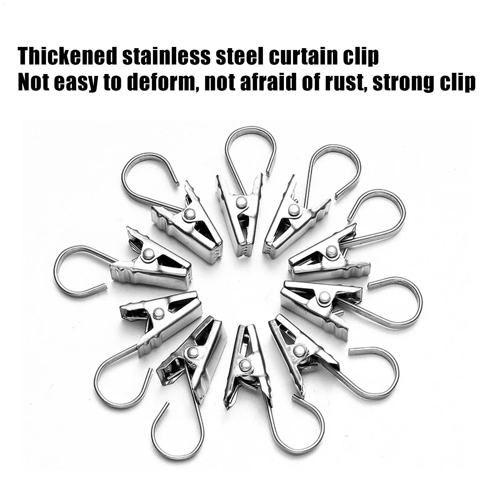 Clips With Hooks 100 Pieces Drapery S Hooks Clips Stainless Steel Art Craft Display Awning Hangers For Gutter String Lights Wire