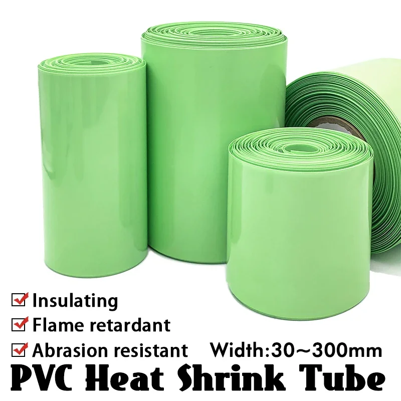 1m~10m PVC Heat Shrink Tube 18650 Lipo Battery Pack Width 24mm ~ 205mm Insulated Protection Film Wrap Lithium Case Cable Sleeve