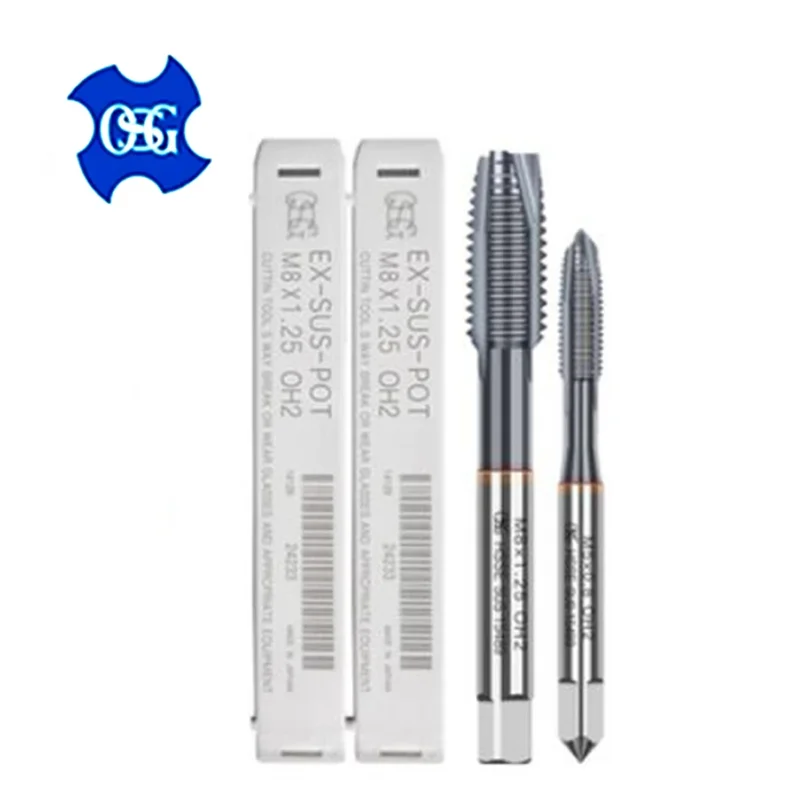 Japan Original OSG With Ticn Spiral Fluted Tap Pointed M2 M2.5 M3 M4 M5 M6 M8 M10 M12 Machine Screw Thread Taps