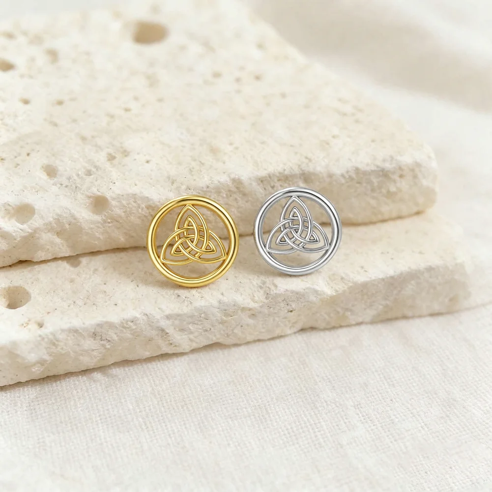 5 Pics Celtic Triquetra Knot Pendant Vintage Trinity Knot Charm Irish Celtic Symbol Charms for DIY Necklace Bracelet Making