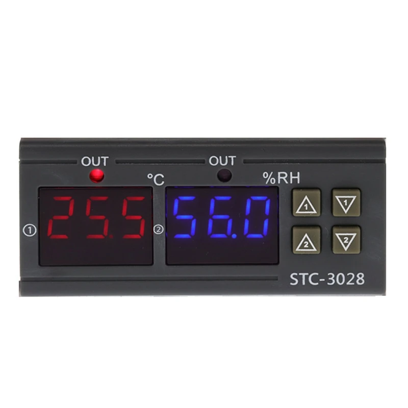 Digital Thermostat Hygrostat Temperature Humidity Control STC 3028 AC 110V 220V Hygrometer Incubator Controller