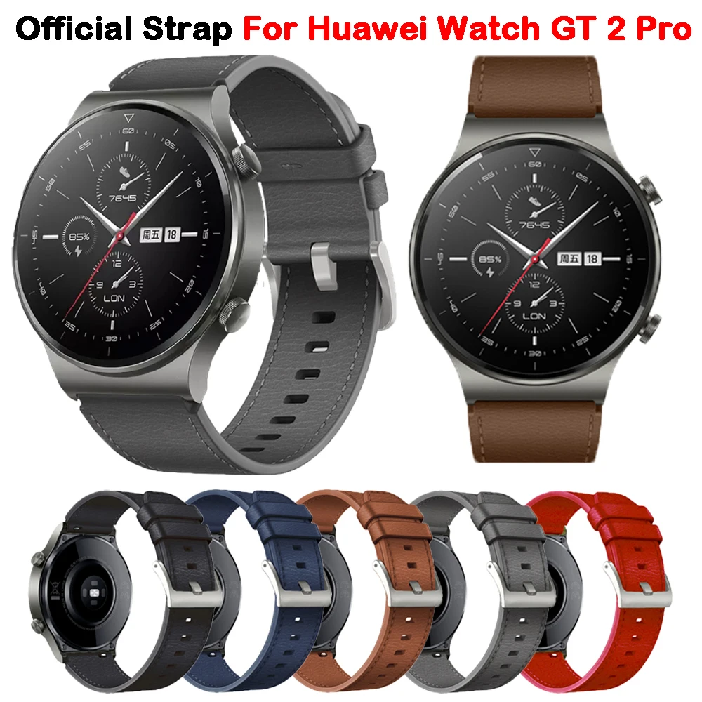 Official Strap For HUAWEI WATCH GT 2 Pro Leather Bands For Huawei GT2 GT3 GT4 GT 4 3 Pro 46mm Watchband Bracelet 22mm Correa