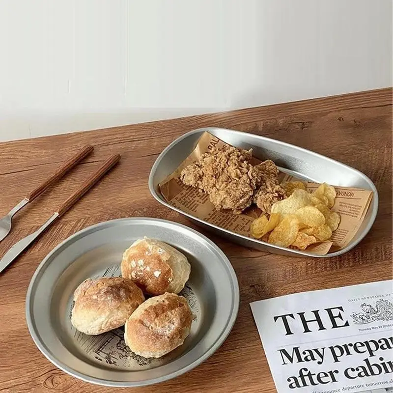 الرجعية صينية تخزين صفيح مستدير سطح المكتب القرص الفاكهة وجبة خفيفة المعجنات لوحة الحلوى طبق الحلوى أدوات تخزين المطبخ المواد الغذائية المنزلية