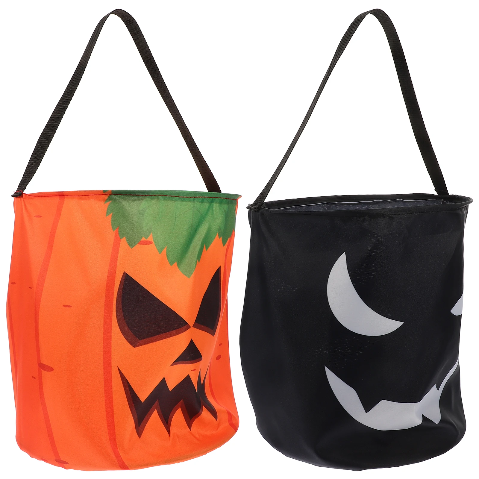 

2pcs LED y Bags Glowing Halloween Bucket Pumpkin Lighted Treats Trick Treating Pumpkin Bucket Polyester Party Supplies