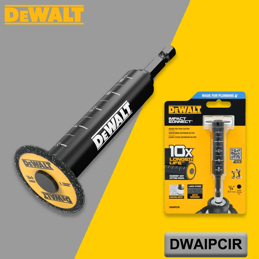 

DEWALT Impact Connect Inside 34mm with Scale For PVC PIPE Cutter Cutting Tool Accessories DWAIPCIR