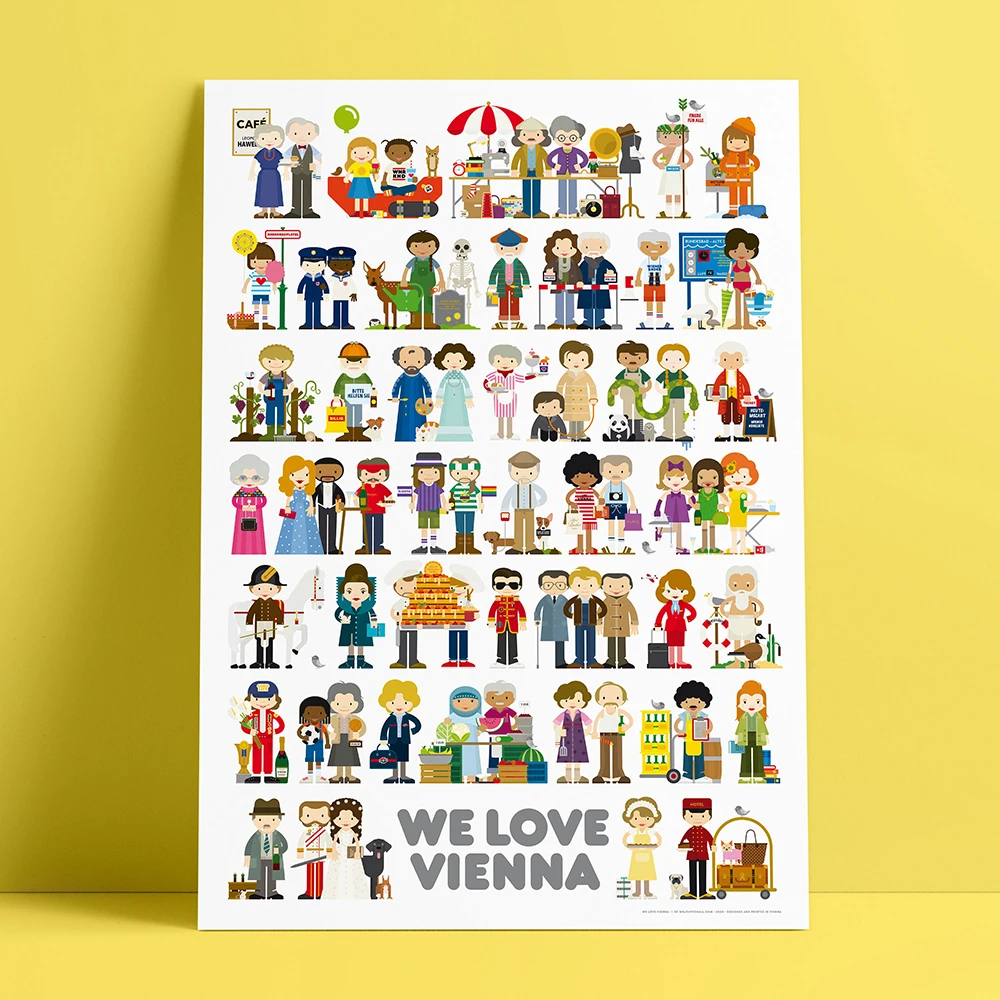 We Love Vienna Poster Trendy Fashion Canvas Painting Print Wall Picture Art Nordic Modern Living Room Home Decor Frameless