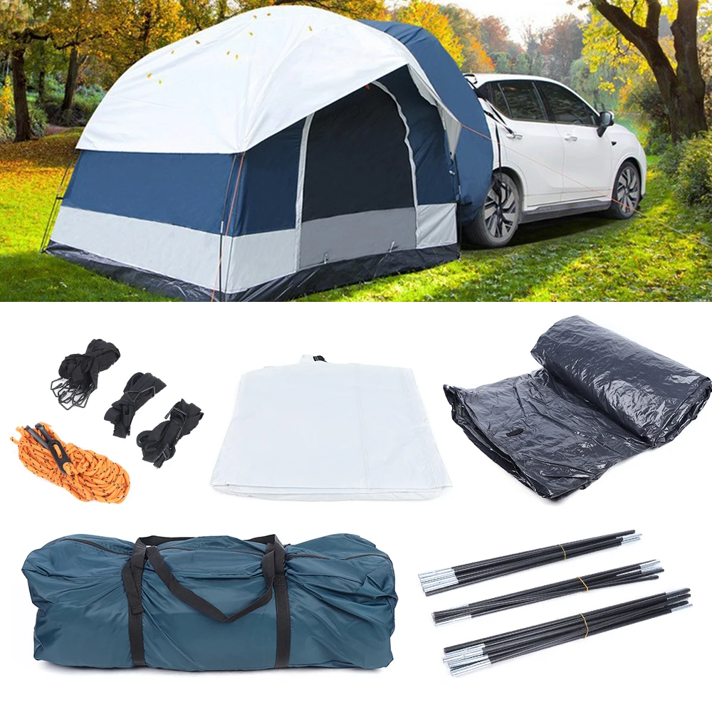 

Car Roof Top Tent SUV Vehicle Mounted Camping Tent 8.2×8.2ft – Waterproof Oxford Cloth with Double Door for Outdoor Adventure