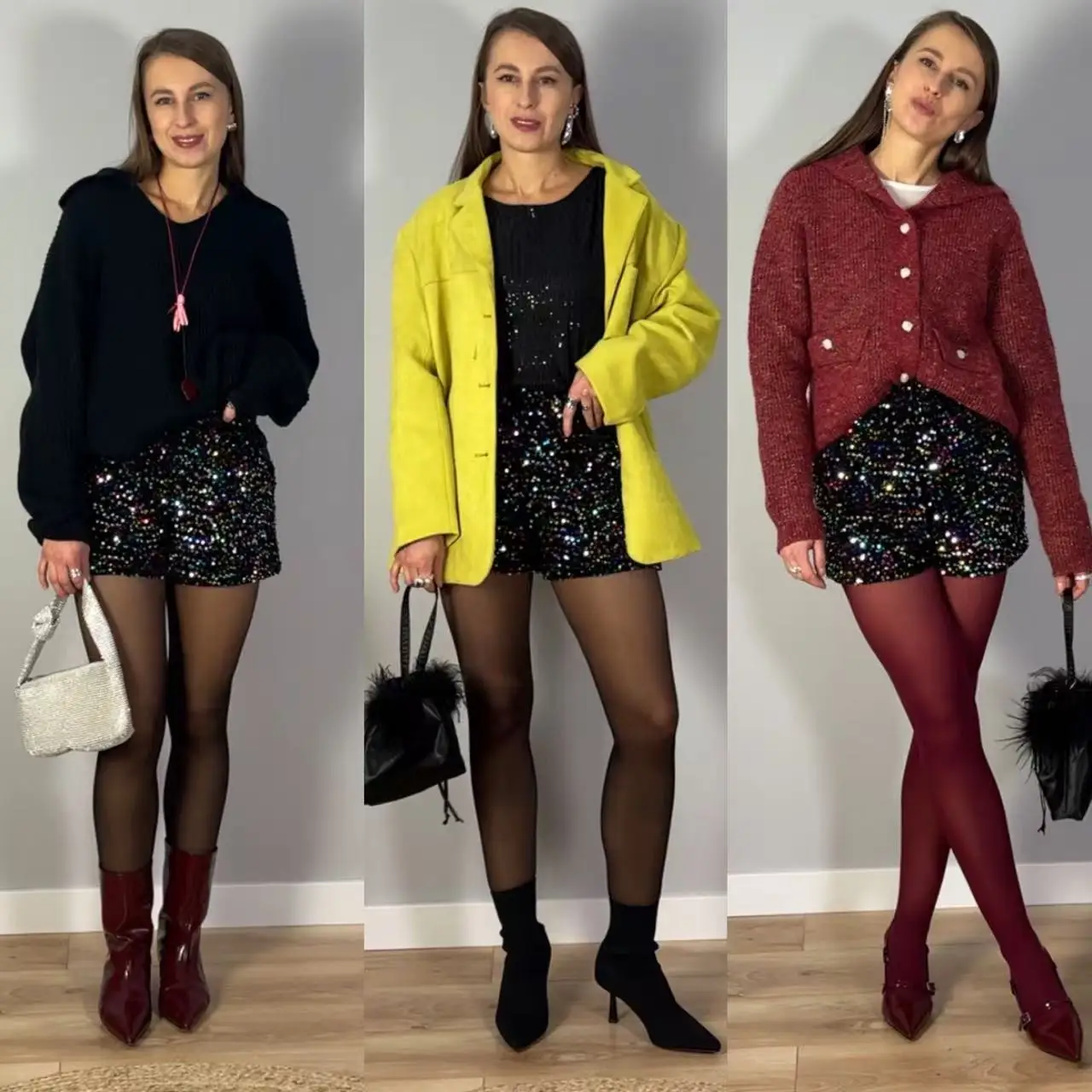 유럽과 미국 스타일의 스팽글 반바지 스웨이드 네일 수 놓은 스팽글 캐주얼 바지 Hot Girls 2025 여성용 반바지