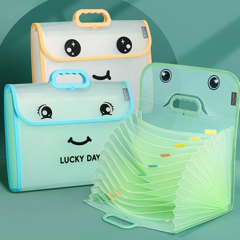 

1 Piece A4 13-Pocket Accordion File Folder - Portable Student/Office Document Organizer