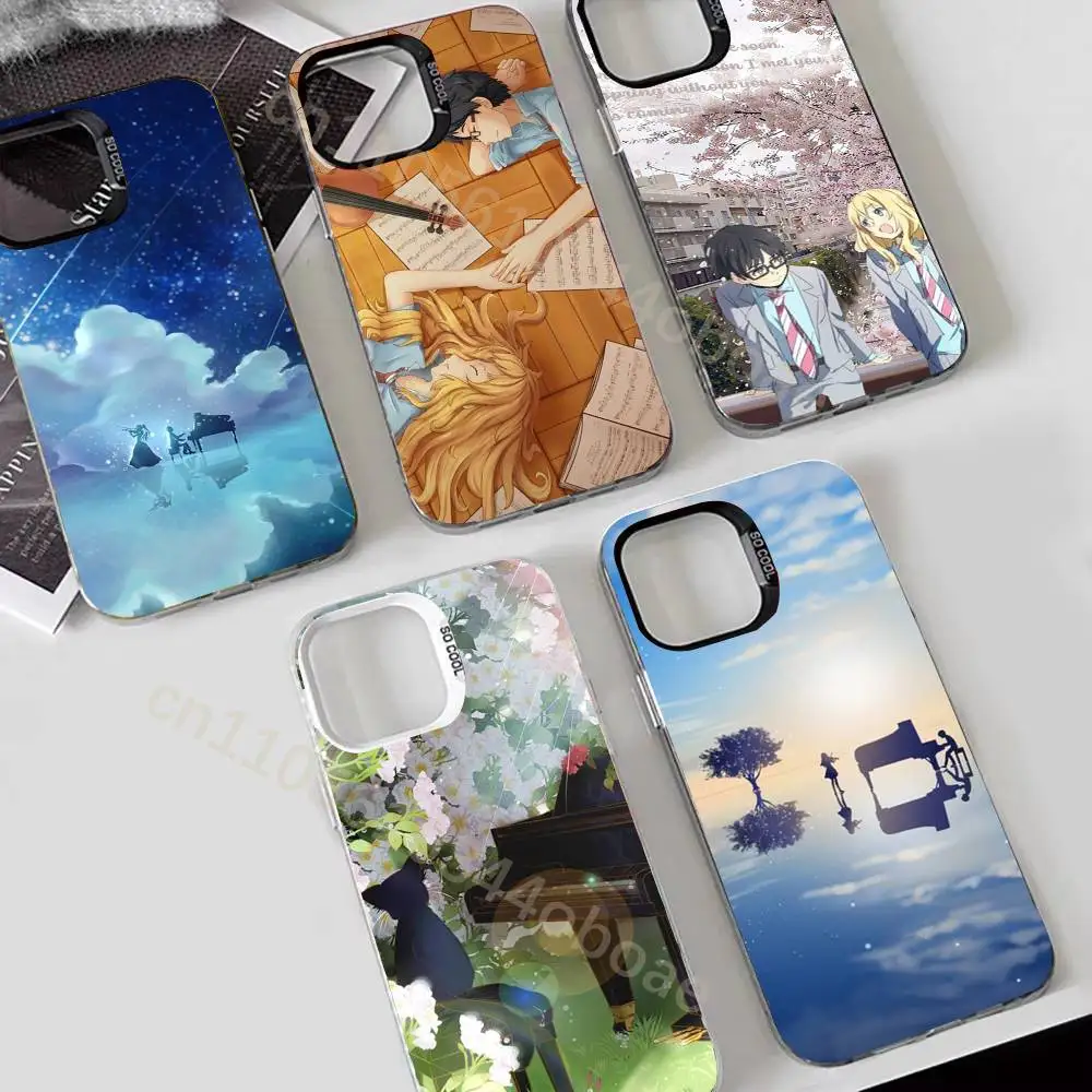 

Anime Y-Your Lie in April Phone Case For iPhone 17,16,15,14,13,12,11,Pro,MAX,Plus TPU Soft To Skin-friendly Cover