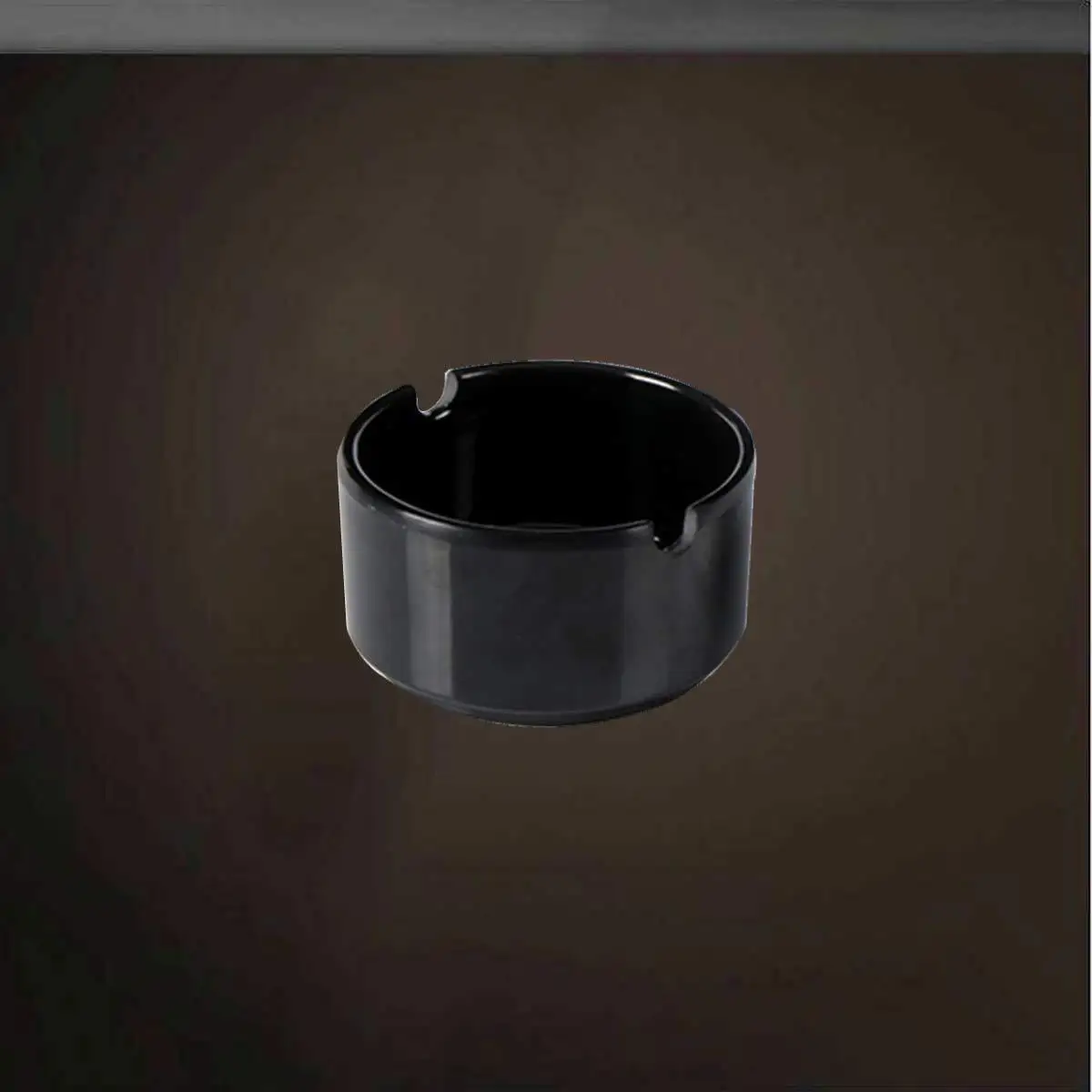 

Black Round Melamine Ashtray High Temp Resistant For Home Bar Garden Outdoor Imitation Porcelain Smoking Tray Household