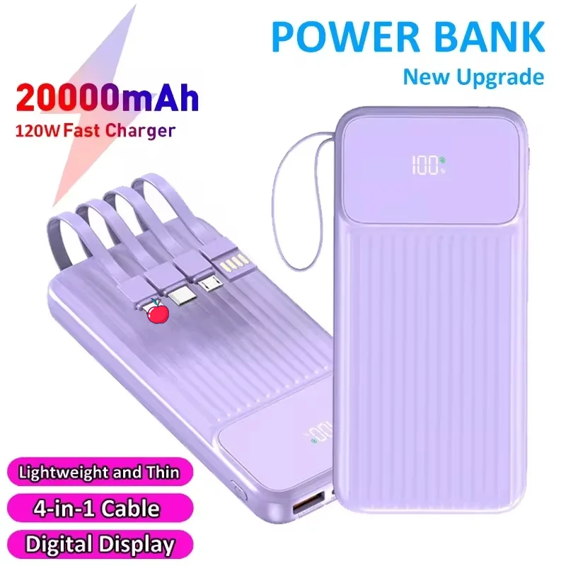 แบตสำรอง PD22.5W แบบพกพา20000mAh ไฟ LED แสดงผลดิจิตอลแบตเตอรี่ภายนอกแล็ปท็อปชาร์จเร็วสำหรับ iPhone Huawei powerbank