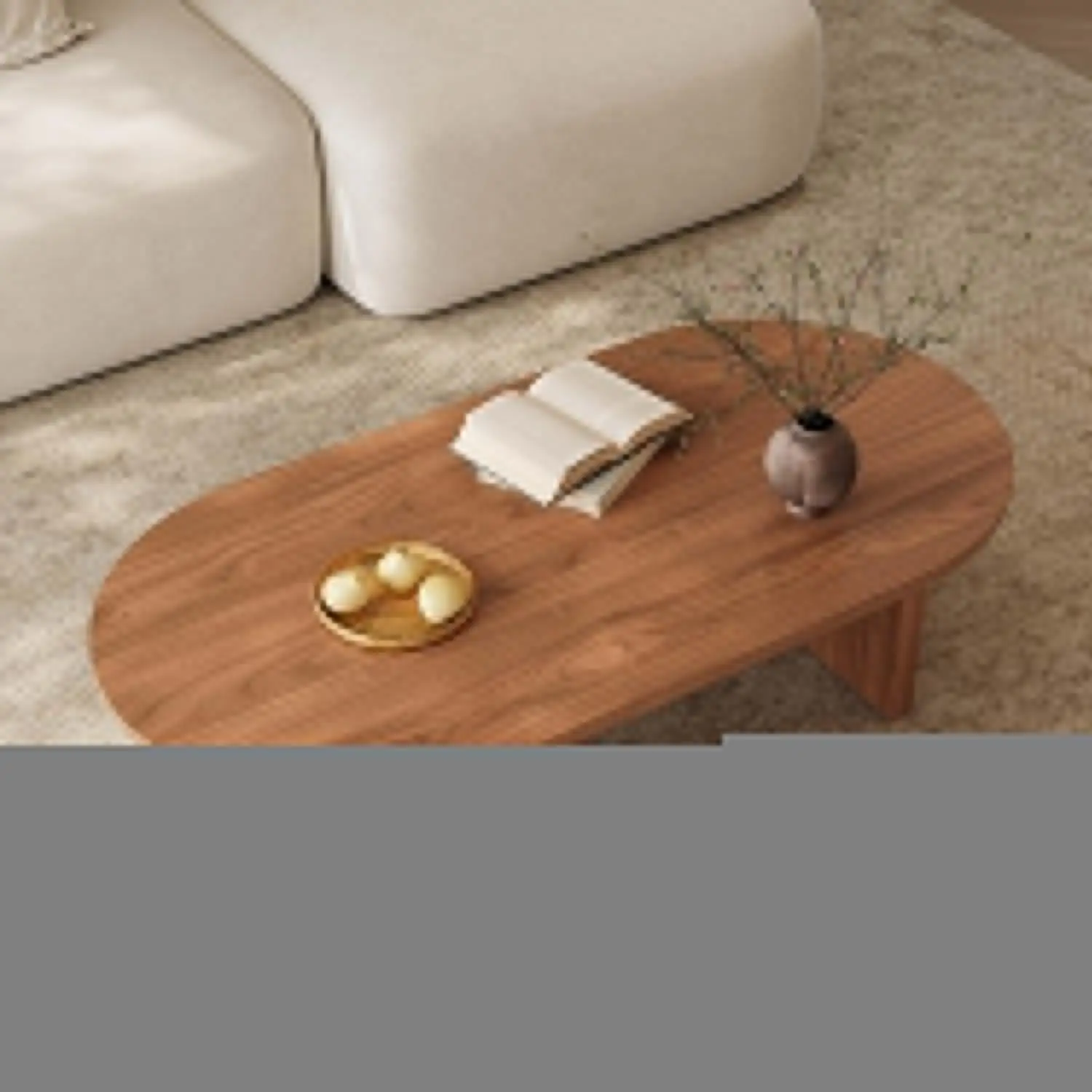 

Овальный деревянный кофейный столик 47 дюймов в стиле Mid-Century Modern для небольшой гостиной, лаунж-зоны или офиса, на заказ