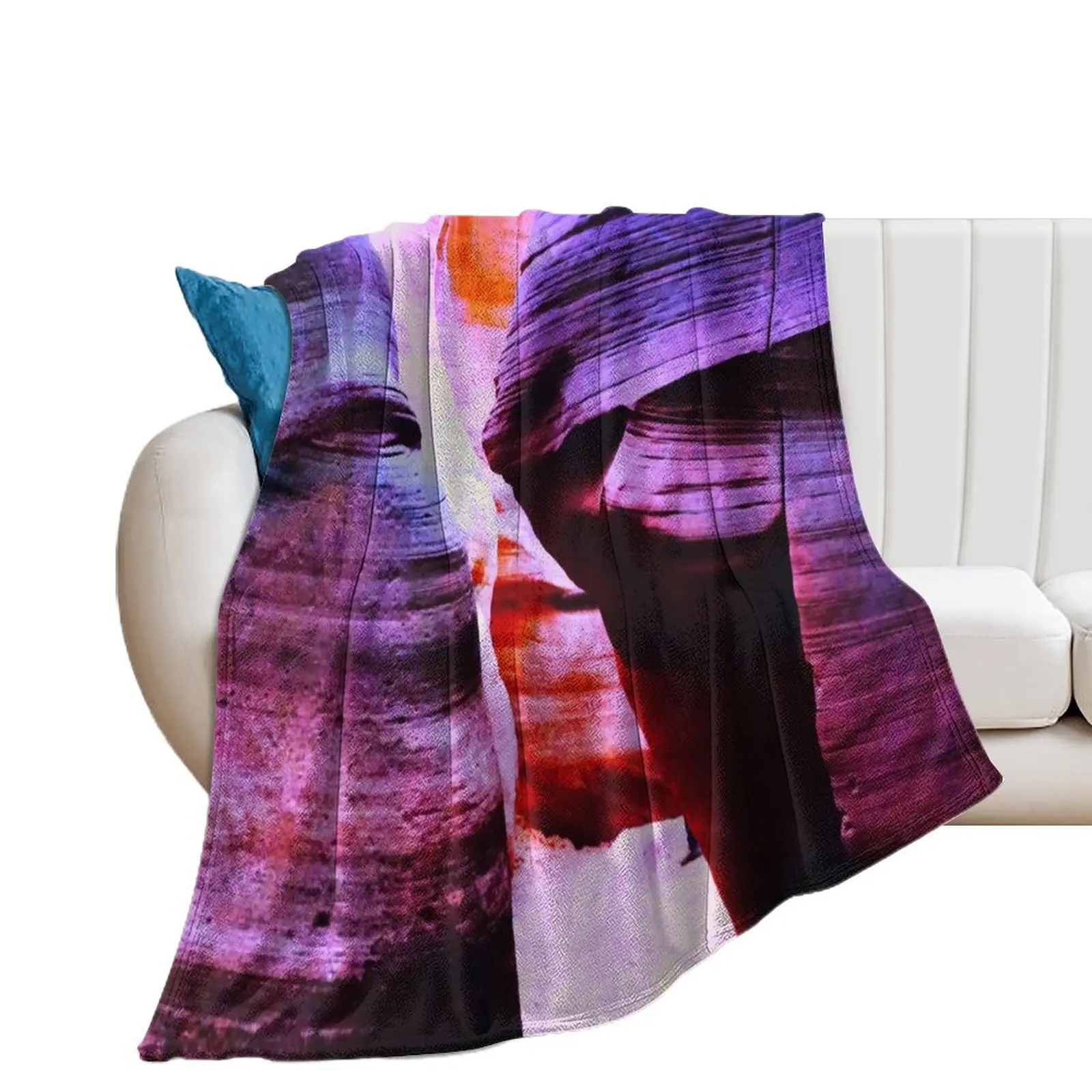 Antelope Canyon III Throw Blanket Decoratives Cute Blankets