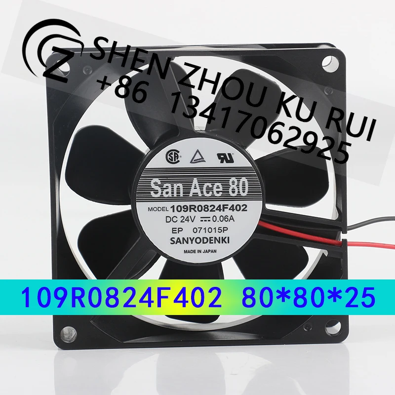 

Sanyo ультра-тихий 24 В 0,06 А AC EC 8025 80X80X25MM 8 см инвертор двухпроводной двойной шарикоподшипник 109R0824F402 Охлаждающий вентилятор