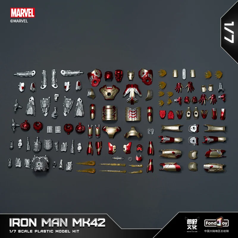 Fondjoy – figurines d'action Marvel Iron Man Mk42, jouet assemblé et collecté, ornements, cadeaux d'anniversaire pour garçons