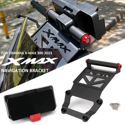 Motocycle Front Phone Holder 22MM Mobile Navigation GPS Bracket Stand Plate Support For Yamaha X-MAX 300 XMAX 300 XMAX300 2023
