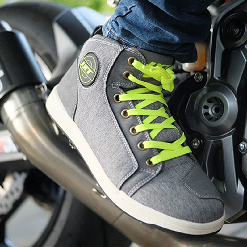 

2PCS JXT Motorcycle Riding Shoes Men's and Women's Casual Short Boots Fall-proof Breathable Riding Boots Protective Shoes