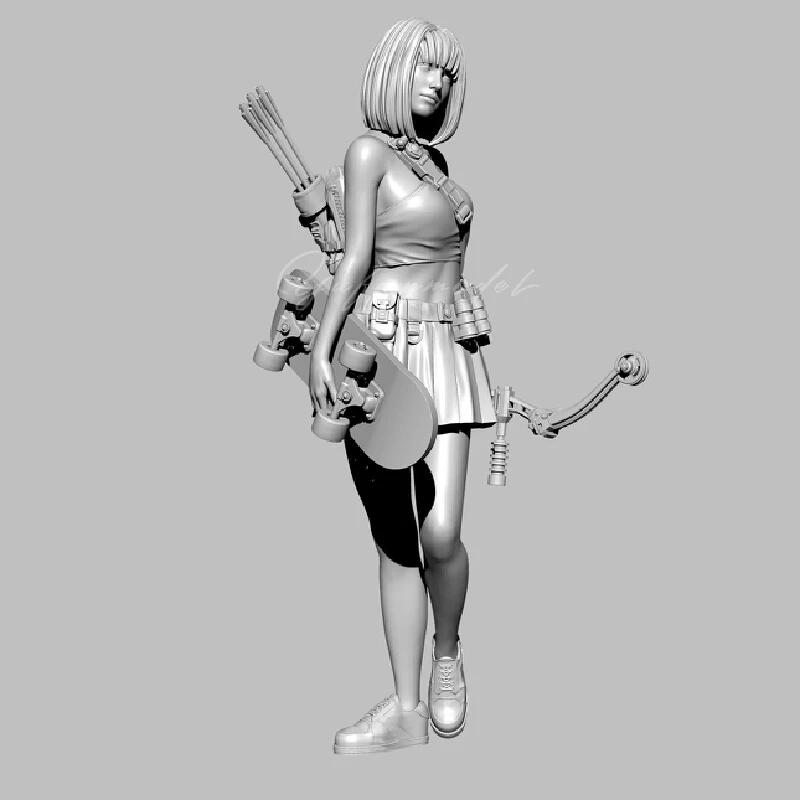 

1/35 1/24 Fashionable Girl Resin Model Figure Gk Micro Miniature 3d Printed White Model Toy Unassembled And Unpainted Kit