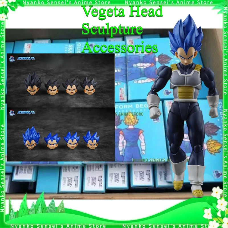 

Demoniacal Fit Vegeta Goku Dragon Ball Brunette Темно-синяя голова Скульптура Аксессуары Набор Фигурка Аниме Модель Игрушка в наличии
