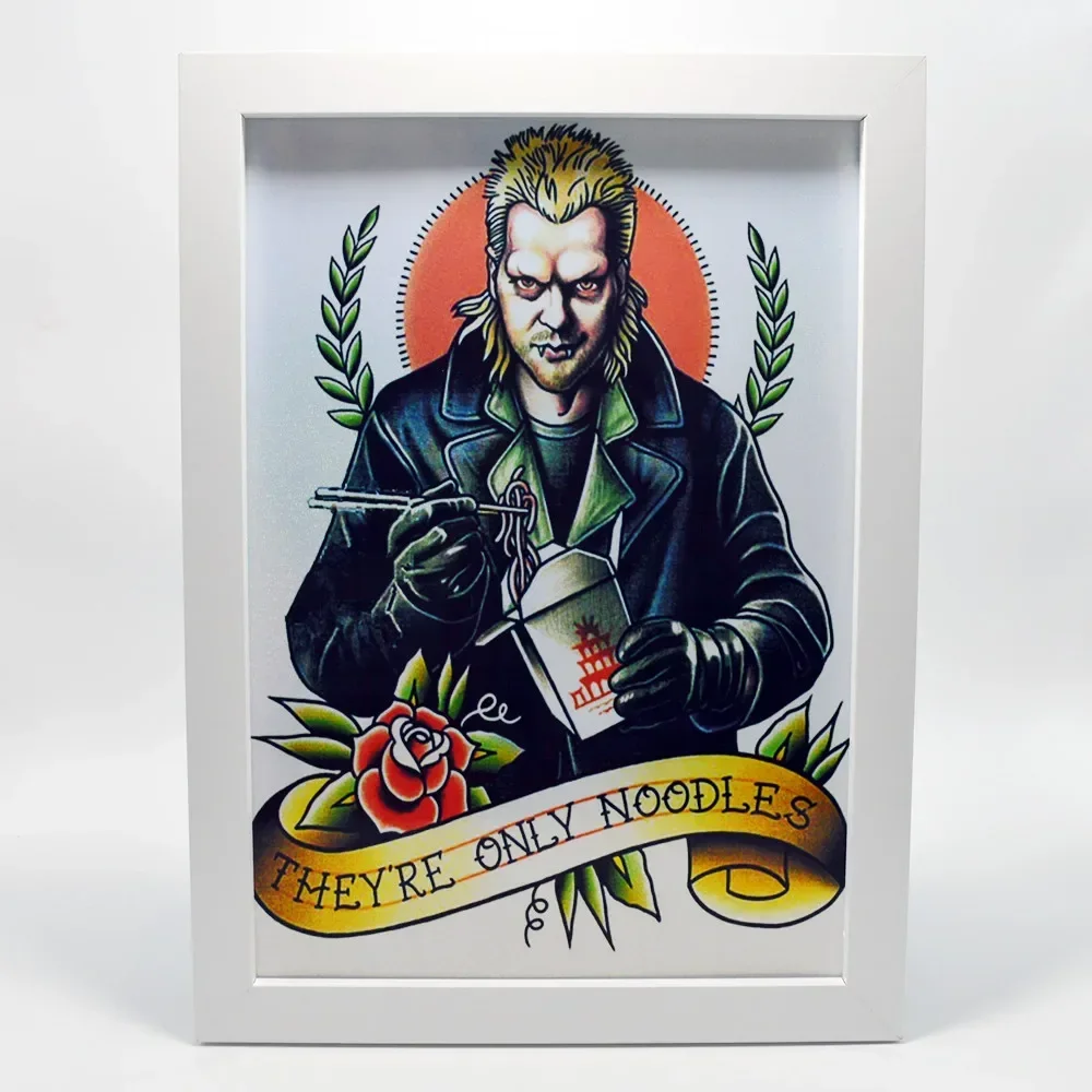 Affiche d'art de tatouage de style vintage avec le grand film, autocollants muraux en vinyle holographique, peinture de décoration B1