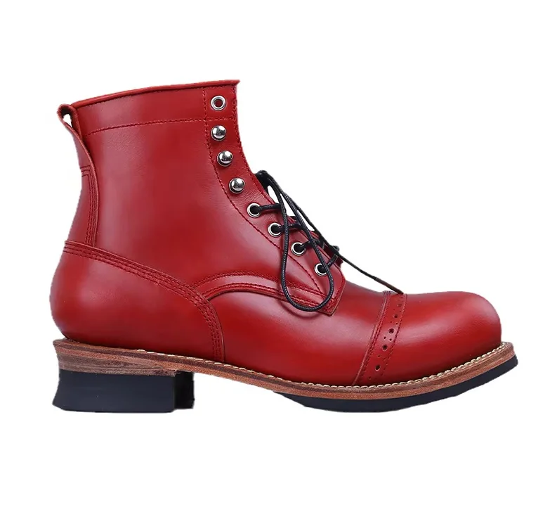 LL500 Top Quality Handmade Italian Cowhide Genuine Cow Leather Stylish Durable Boots
