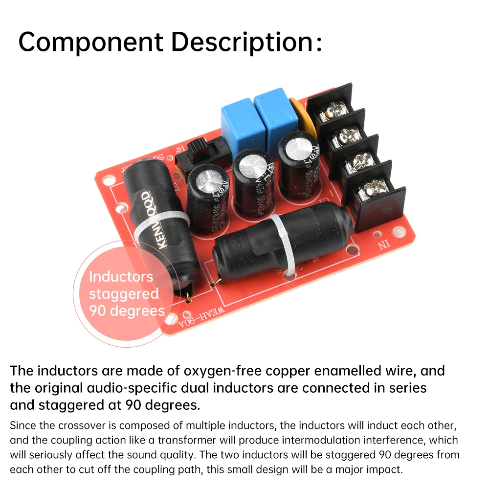 200W DIY Speaker Divider Module Pure Bass Subwoofer Crossover Speaker Frequency Divider 40Hz-500Hz