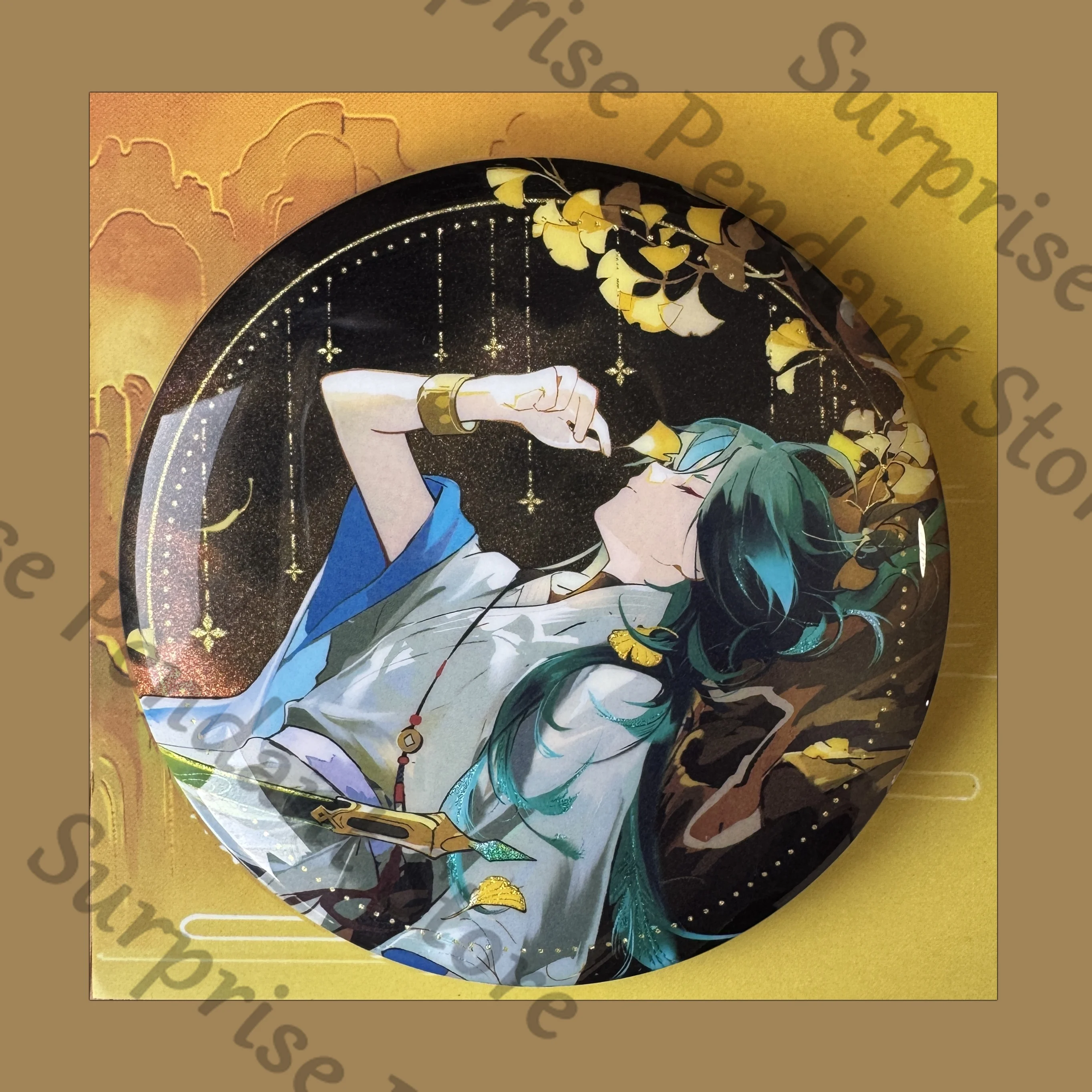 أنيمي جينشين تأثير شياو تأثيري الكرتون الاكريليك الرمال المتحركة جونغ زخرفة شارة قلادة ملحق بطاقة بريدية شعار التميمة هدية