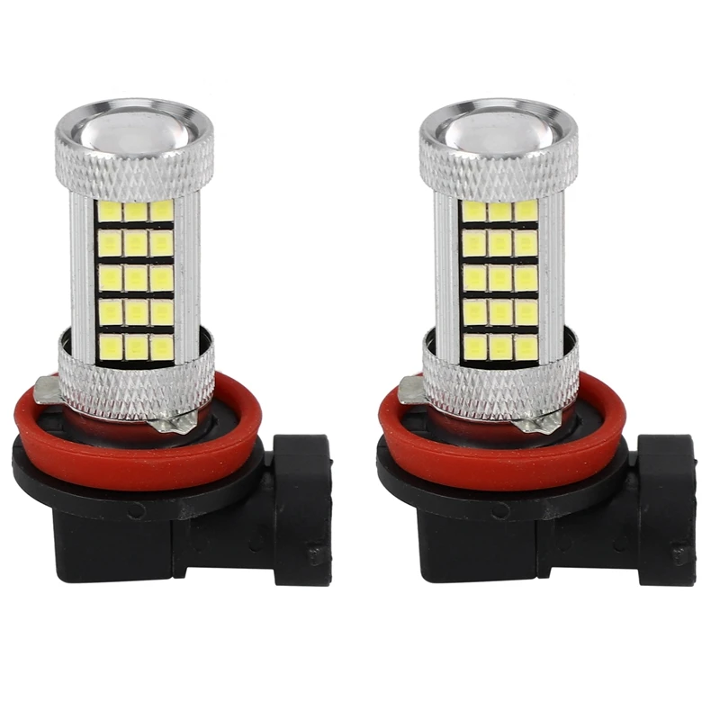 2Pcs H11 H8 H9 White 6000K 850Lm 2835 66SMD Auto LED Fog Lamp Day Time Running Light For Toyota Honda Hyundai Lexus