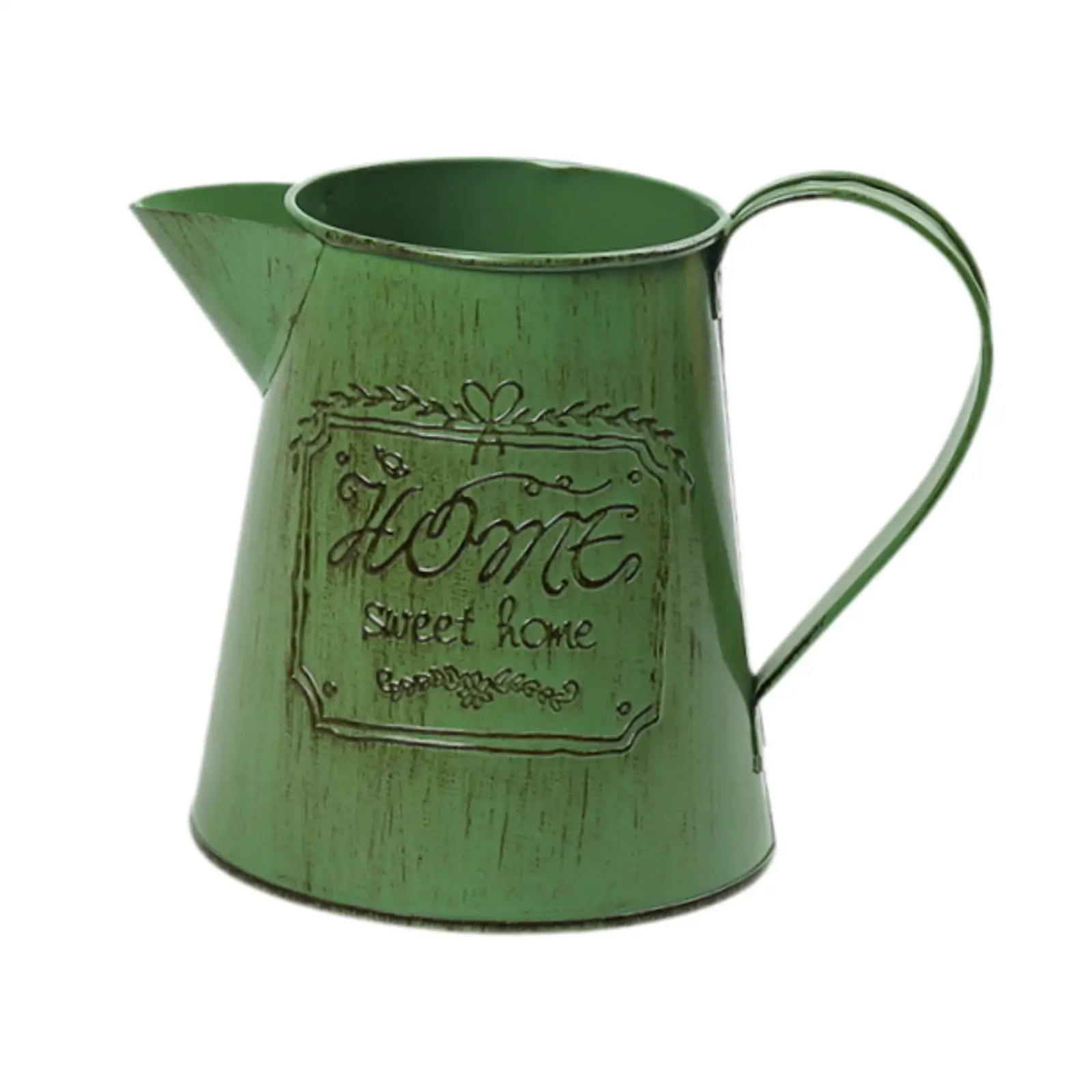 Flower Pot Iron Figurine Plant Pot Flower Vase for Table Centerpiece Desktop