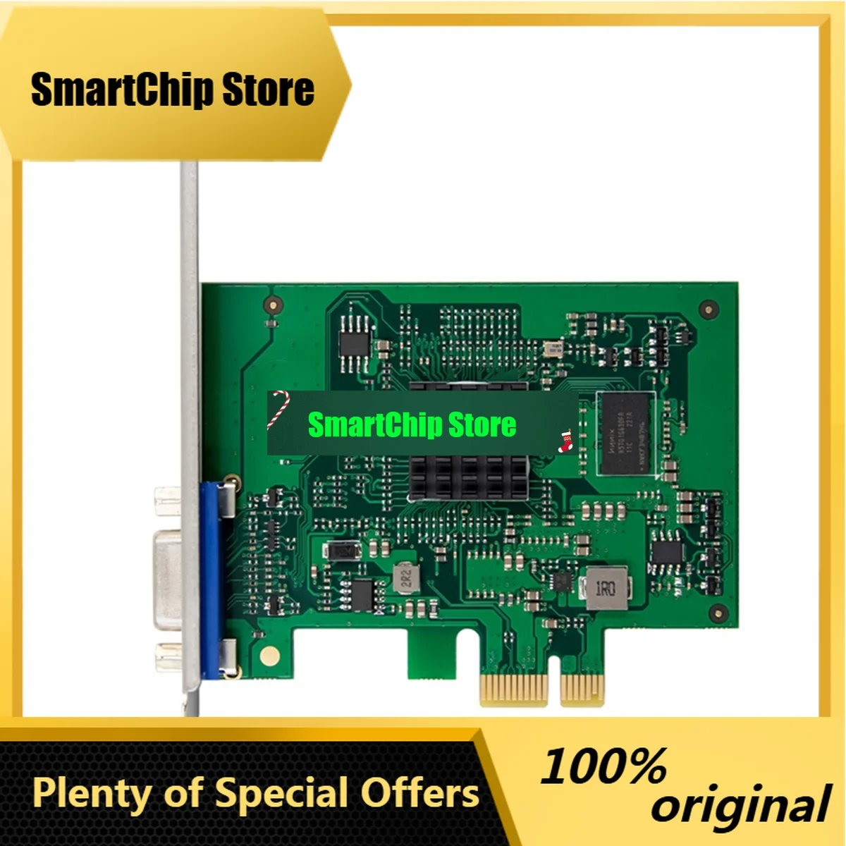 SmCpN165R Super ST425 PCIe X1 AST2400 2K VGA Graphics Card 1920 X1200 32bpp@60Hz For Win10/Win 11 32/64 PCIE Expansion Card Adap