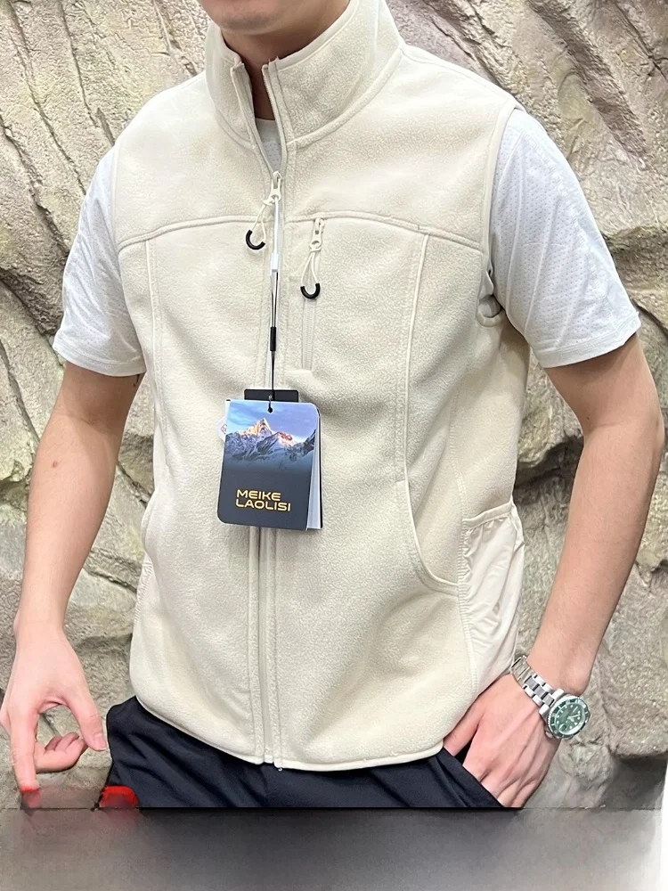 

Heat Self-Heating Double-Sided Fce Vest Five kets Autumn Winter Outdoor Casual Stand Collar Lightweight Warm Youth Faion