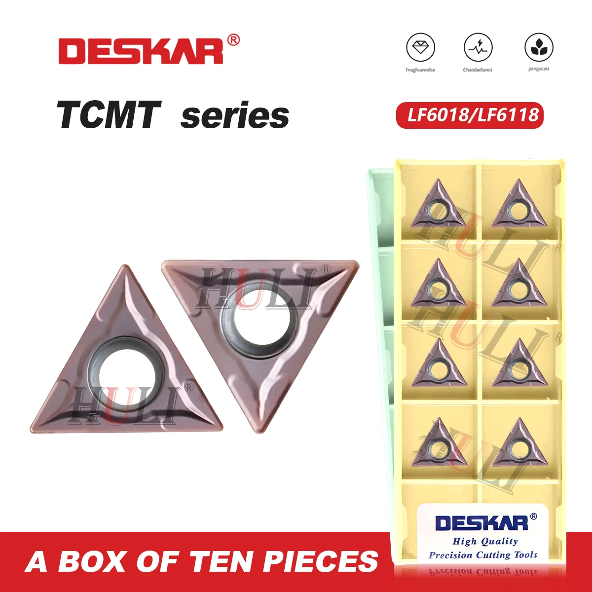 

DESKAR 100% оригинальный токарный станок с ЧПУ TCMT090204 LF6018/LF6118, используемый для обработки треугольных режущих инструментов из нержавеющей стали, токарный инструмент