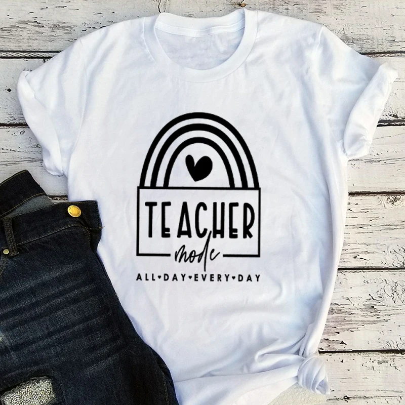 Teacher Shirt Summer T Shirt for Women Second Grade Teacher Tshirt Harajuku Casual Graphic Tees Women Vintage