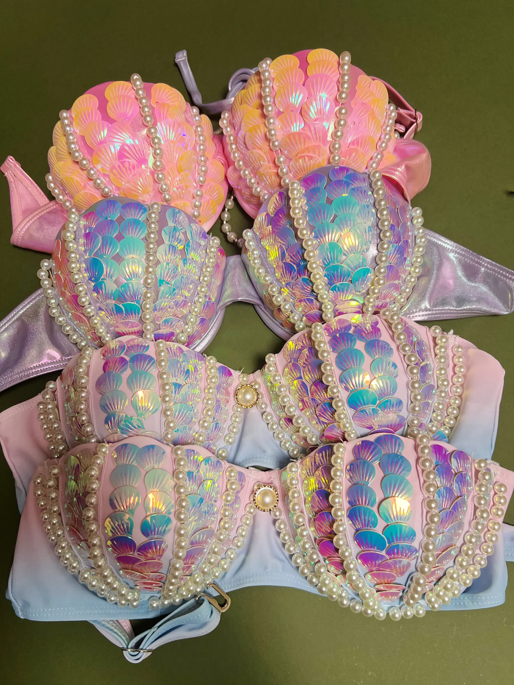 나이트클럽 핫티 스윗 쿨 바 상업 공연 여름 신상 섹시 비키니 스플릿 수영복 작은 가슴 스틸 트레이 수영복